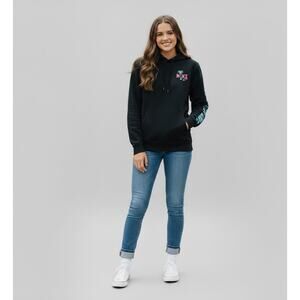 Nike Hoodie Sweatshirt Womens M Miami Beachy Preppy Palm Tree Coconut Girl Neon